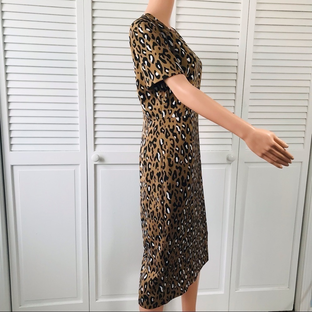 DIANE VON FURSTENBERG Leopard Print Shift Dress Size 8 - Picture 3 of 9